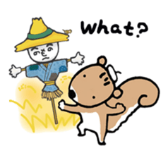 Genius squirrel painter  autumn sticker #7724101