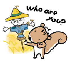 Genius squirrel painter  autumn sticker #7724102