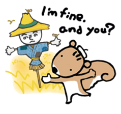 Genius squirrel painter  autumn sticker #7724103