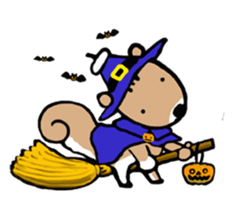 Genius squirrel painter  autumn sticker #7724105