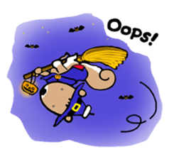 Genius squirrel painter  autumn sticker #7724106