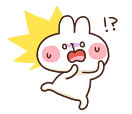 Cute white rabbit stickers sticker #7724363