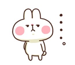 Cute white rabbit stickers sticker #7724381