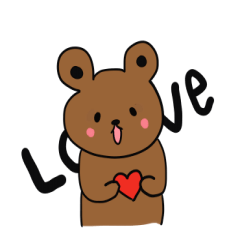How nice.Sticker of bear