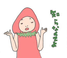 hat strawberries sticker #7725389
