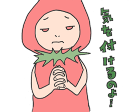 hat strawberries sticker #7725394