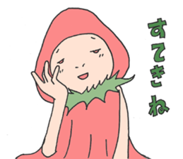 hat strawberries sticker #7725395