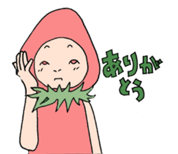 hat strawberries sticker #7725399