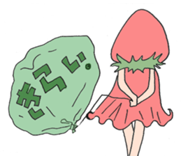 hat strawberries sticker #7725400