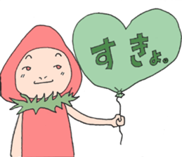 hat strawberries sticker #7725401