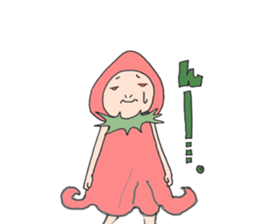 hat strawberries sticker #7725407