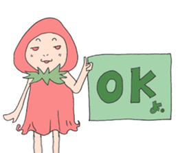 hat strawberries sticker #7725414