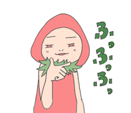 hat strawberries sticker #7725415