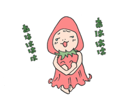 hat strawberries sticker #7725419