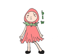 hat strawberries sticker #7725420