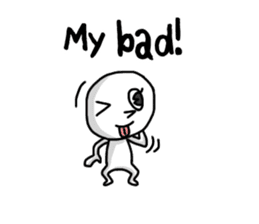 Simple white3_English sticker #7725948