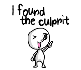 Simple white3_English sticker #7725950