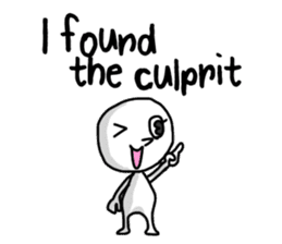 Simple white3_English sticker #7725950