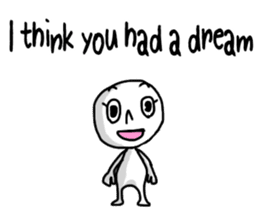 Simple white3_English sticker #7725951