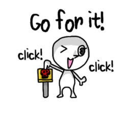 Simple white3_English sticker #7725953