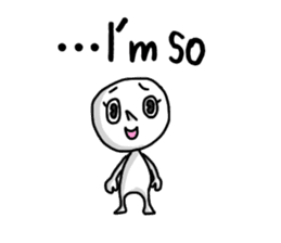 Simple white3_English sticker #7725954