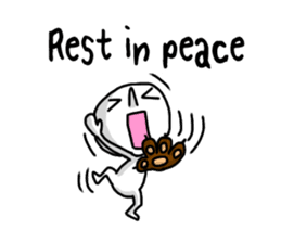 Simple white3_English sticker #7725955