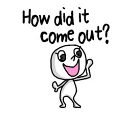 Simple white3_English sticker #7725956