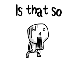 Simple white3_English sticker #7725958