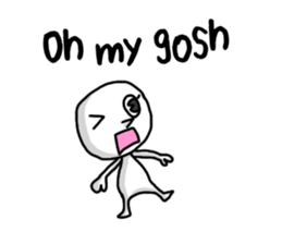 Simple white3_English sticker #7725964