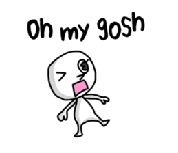 Simple white3_English sticker #7725964