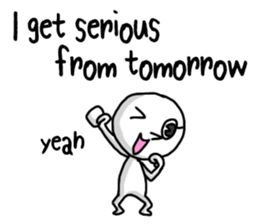 Simple white3_English sticker #7725968