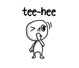 Simple white3_English sticker #7725969