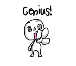 Simple white3_English sticker #7725972