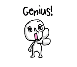 Simple white3_English sticker #7725972