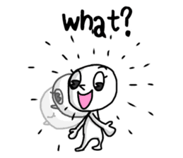 Simple white3_English sticker #7725974