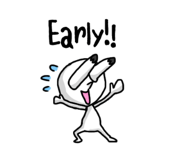 Simple white3_English sticker #7725975