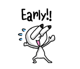 Simple white3_English sticker #7725975