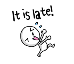 Simple white3_English sticker #7725976