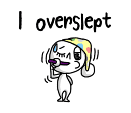 Simple white3_English sticker #7725978