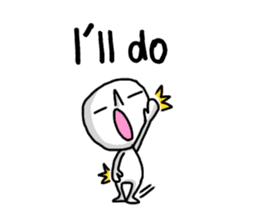 Simple white3_English sticker #7725980