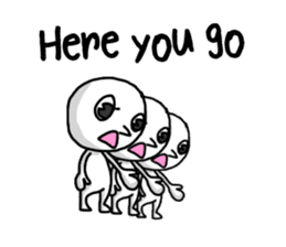 Simple white3_English sticker #7725981