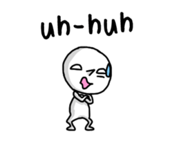 Simple white3_English sticker #7725982