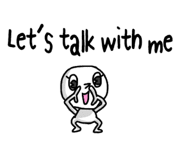 Simple white3_English sticker #7725984