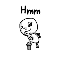 Simple white3_English sticker #7725987