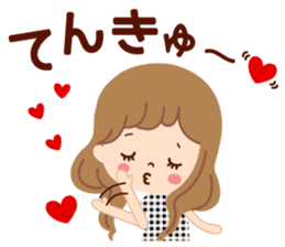 Big letter stamp of the girl sticker #7726992