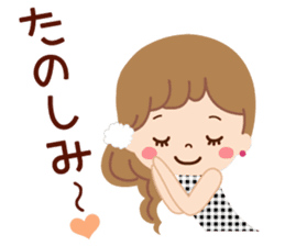 Big letter stamp of the girl sticker #7726994