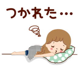 Big letter stamp of the girl sticker #7727007