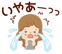 Big letter stamp of the girl sticker #7727008