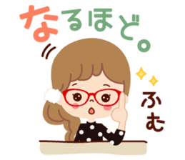 Big letter stamp of the girl sticker #7727015