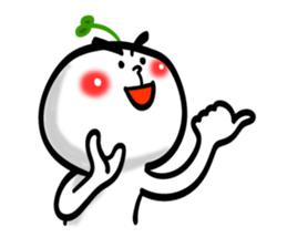 Growing bud on the head. Chinese & JP sticker #7727635